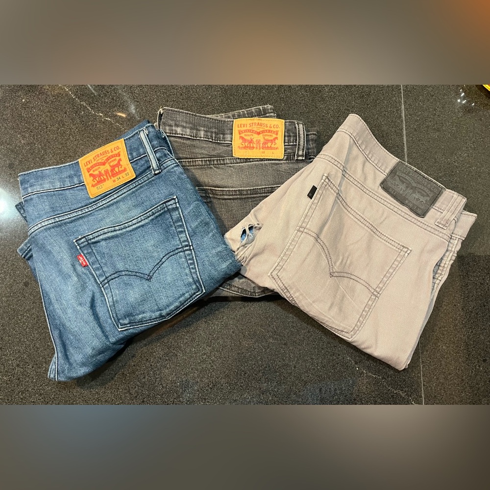 Three pairs of Levi jeans
